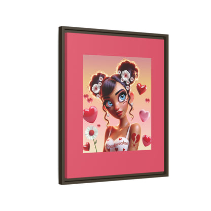 Heartbreaker 1 | Raspberry - Canvas Print, framed matte (multiple sizes/frame colors))