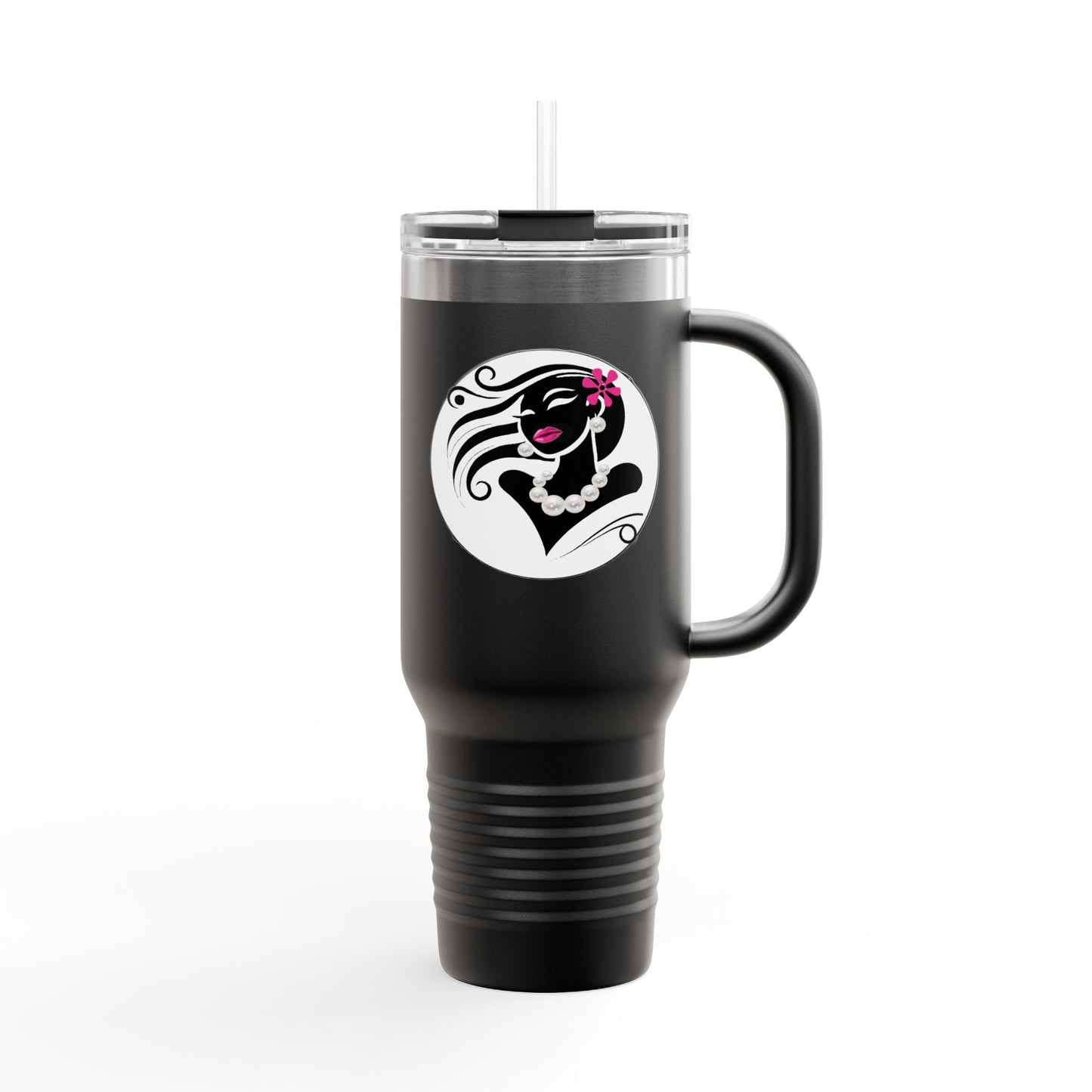 Pearls & Curls 6 | Insulated Travel Mug, 40oz (multiple colors) | Insulated Travel Mug (40oz)
