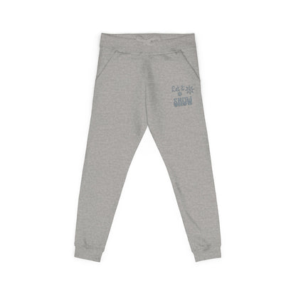 The Cozy Edit2 | Embroidered "Let It Snow" Fleece Lounge Joggers (multiple colors)