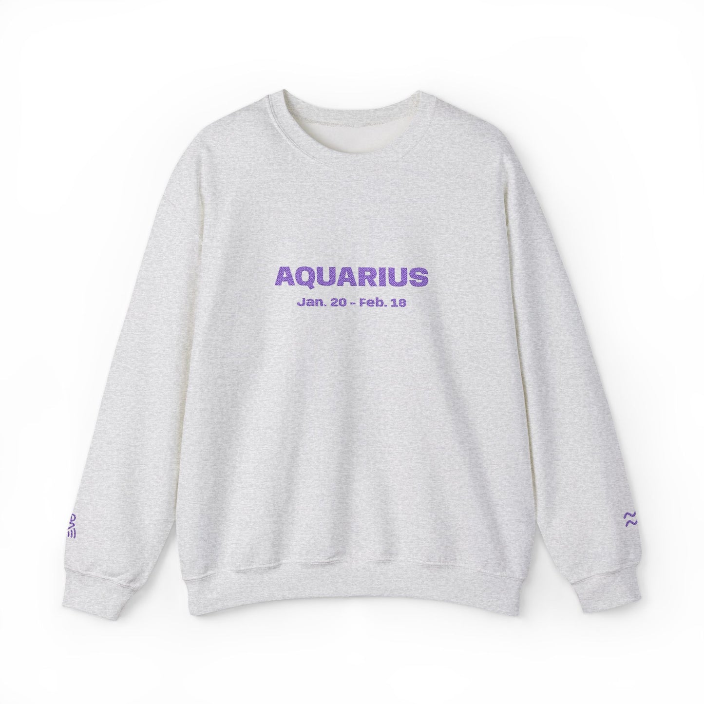 Aquarius | Embroidered Crewneck Sweatshirt (amethyst)