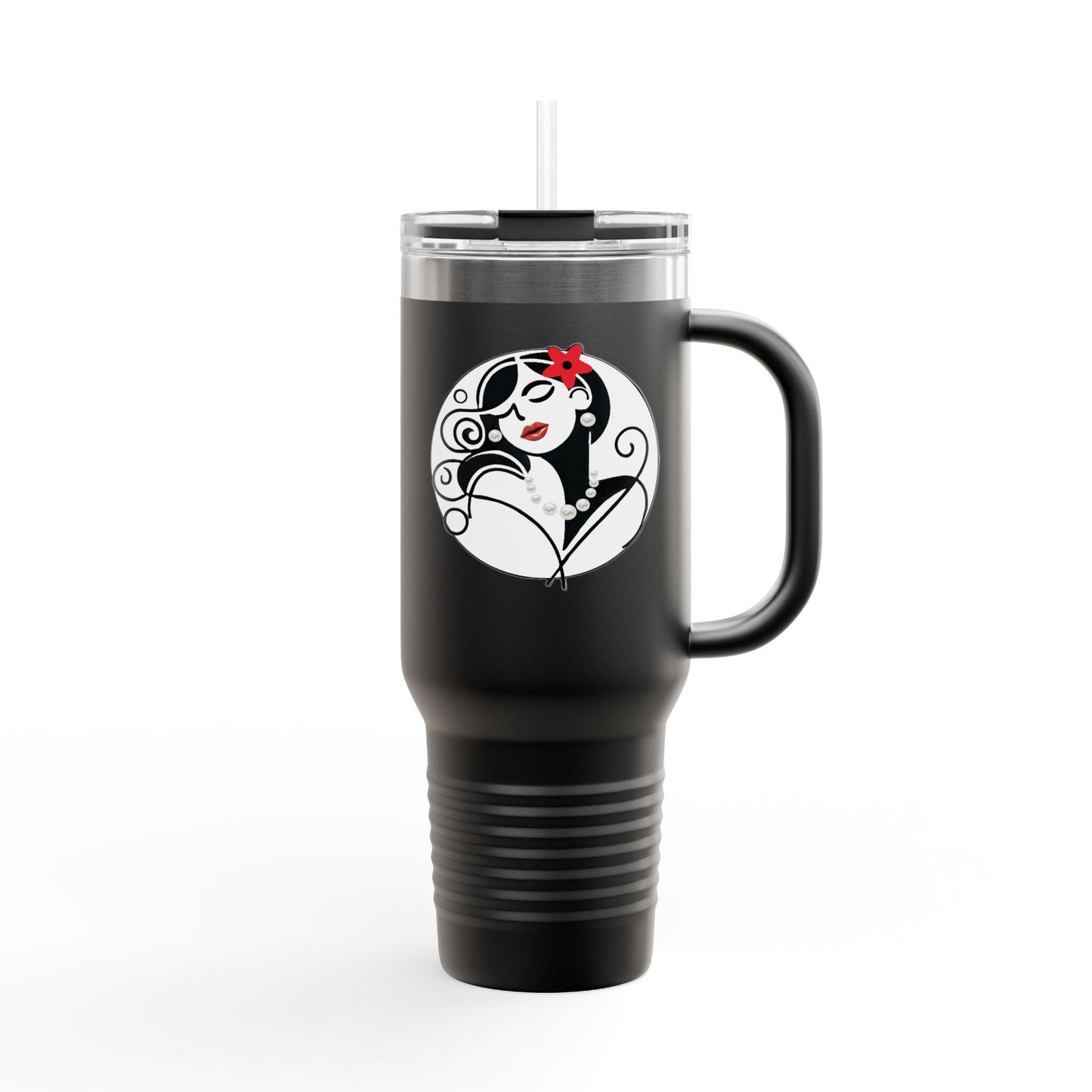 Pearls & Curls 4 | Insulated Travel Mug, 40oz (multiple colors) | Insulated Travel Mug (40oz)