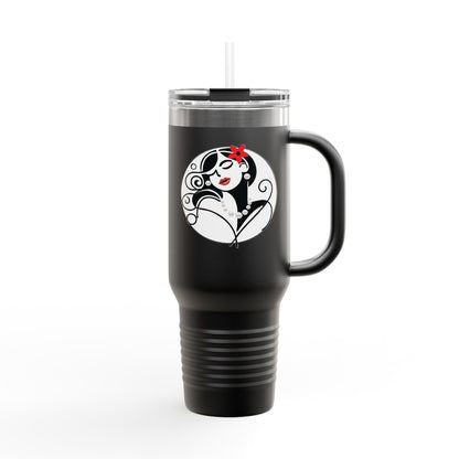 Pearls & Curls 4 | Insulated Travel Mug, 40oz (multiple colors) | Insulated Travel Mug (40oz)