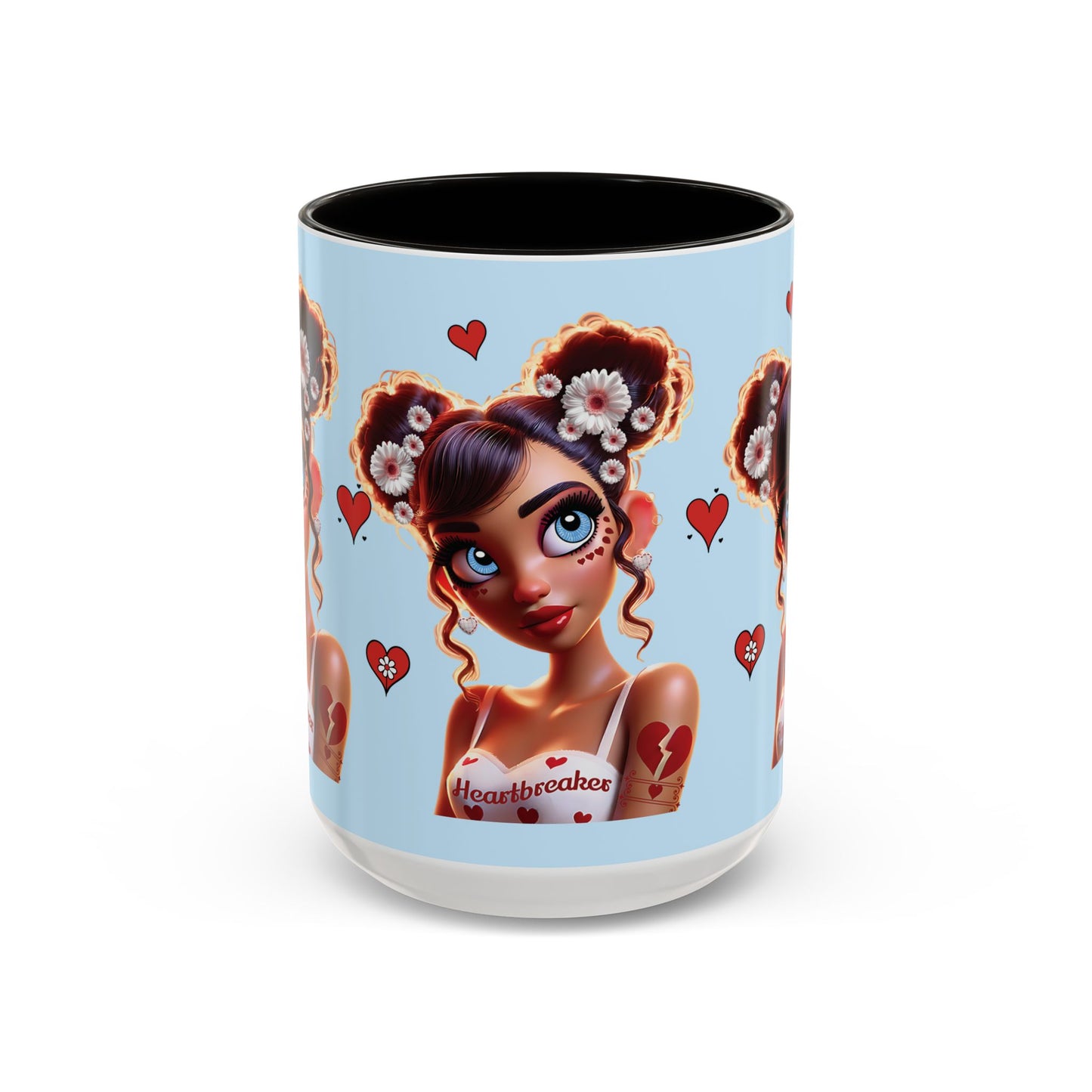 Heartbreaker 1 | Blueberry - Coffee Mug, two-tone, 15 oz (multiple handle colors)