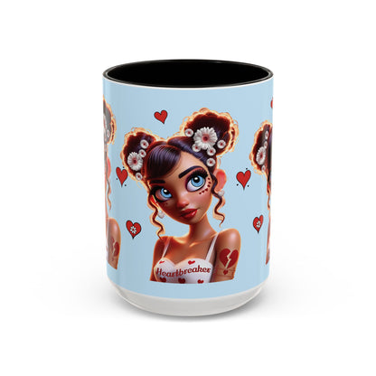 Heartbreaker 1 | Blueberry - Coffee Mug, two-tone, 15 oz (multiple handle colors)