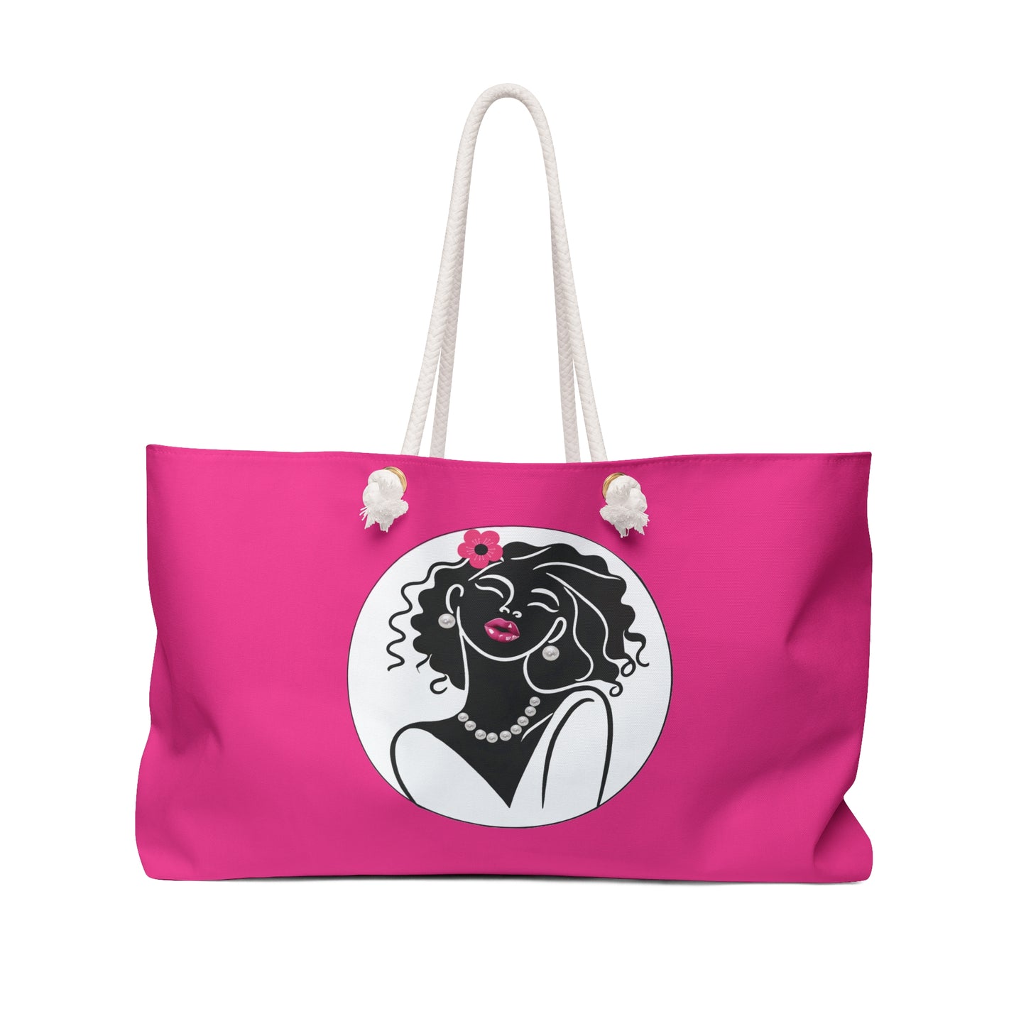 Pearls & Curls 2 | Pink Kiss Double-Sided Weekender Bag