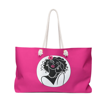 Pearls & Curls 2 | Pink Kiss Double-Sided Weekender Bag