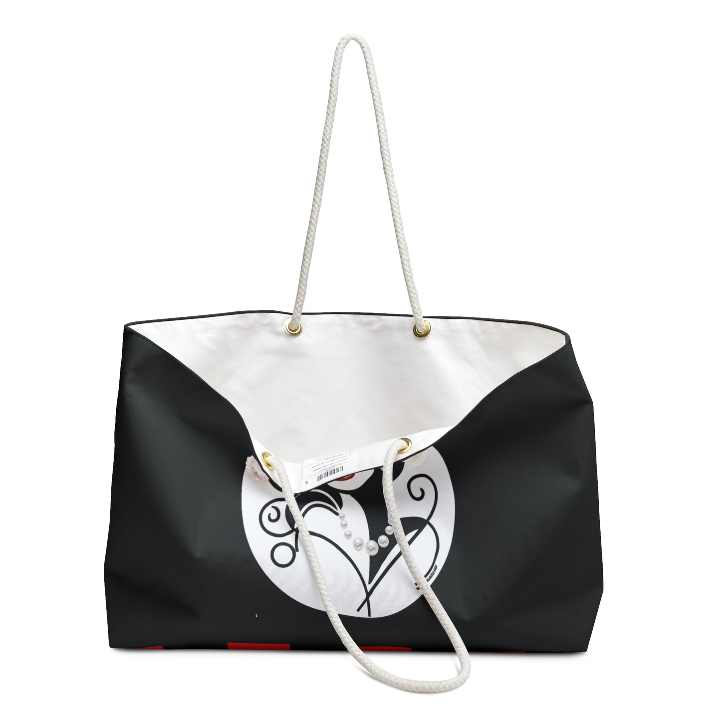 Pearls & Curls4 | Black - Two-Sided Weekender Bag