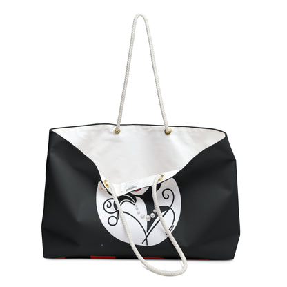 Pearls & Curls4 | Black - Two-Sided Weekender Bag