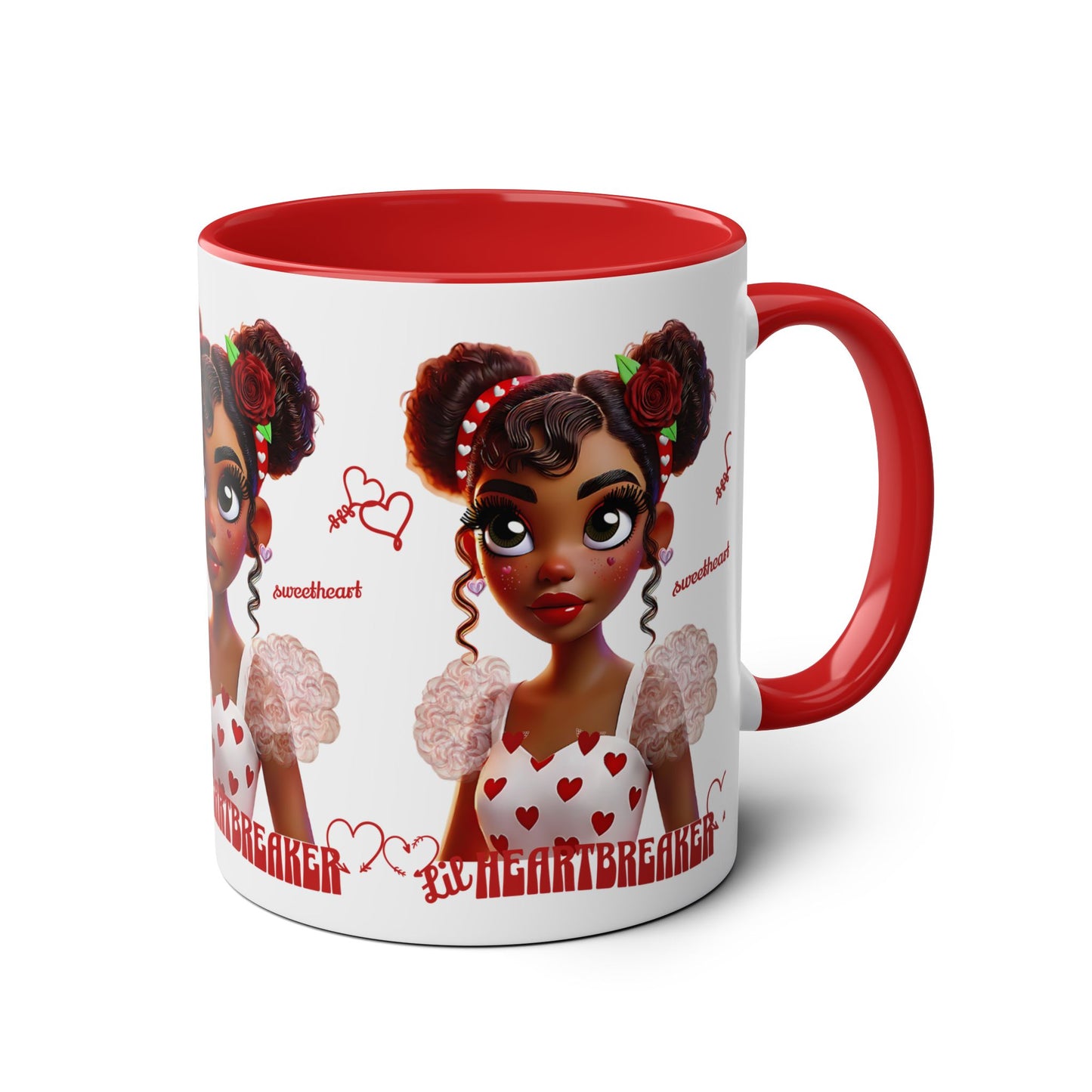 Heartbreaker Girl | Marshmallow - Coffee Mug, two-tone (multiple handle colors)