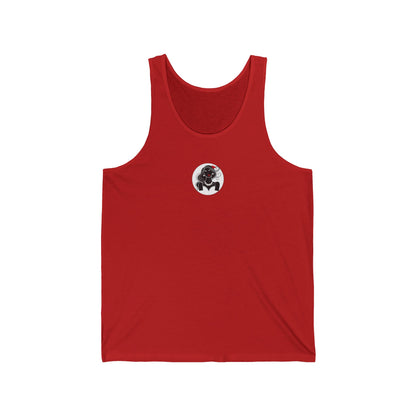 Pearls & Curls 1 | Ruby Kiss Red Jersey Tank
