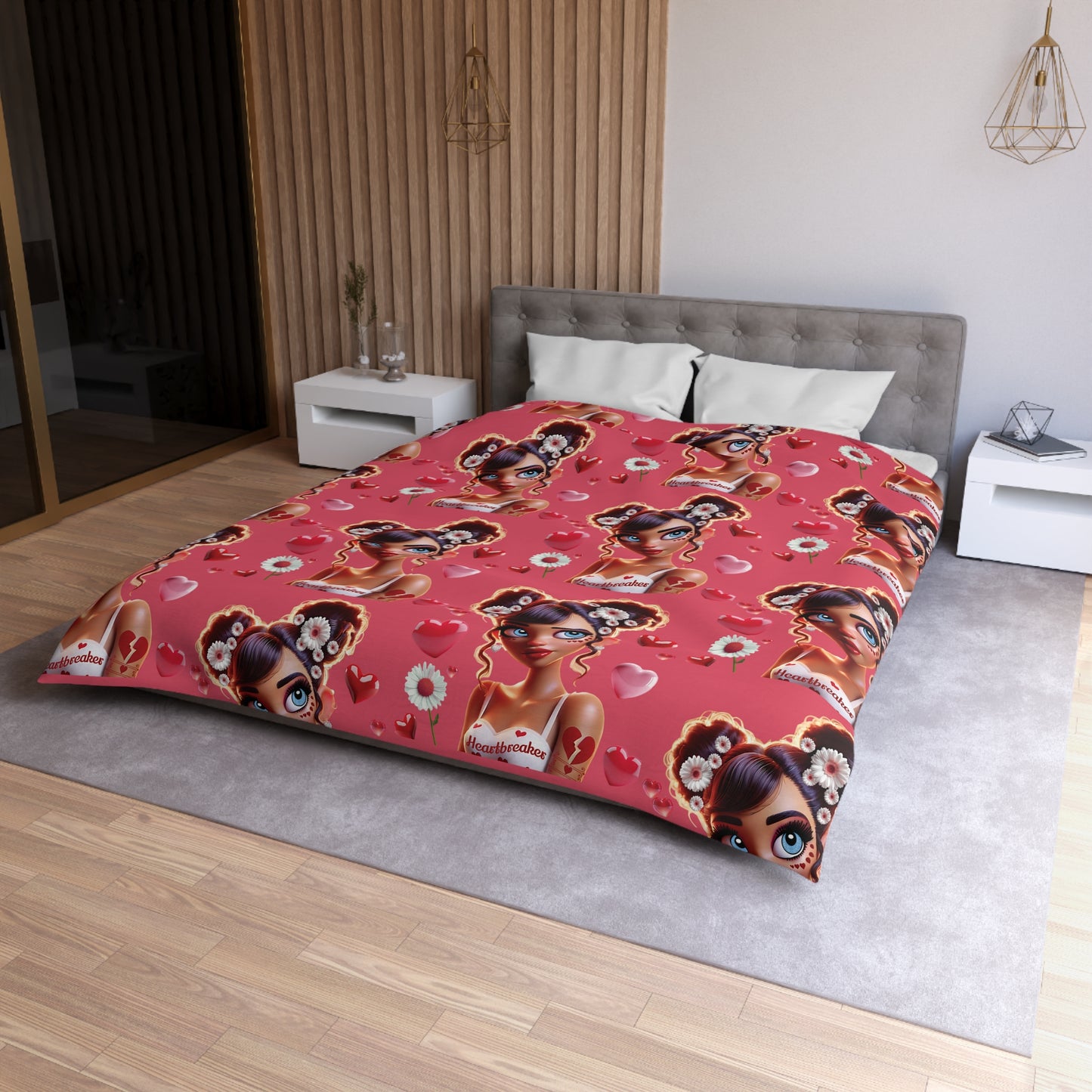Heartbreaker 1 | Raspberry - Duvet, quilted (multiple sizes)