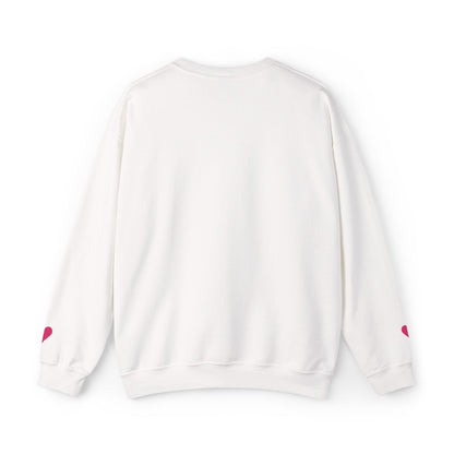 Heartbreaker 0 | Pink Embroidered Love Crewneck Sweatshirt