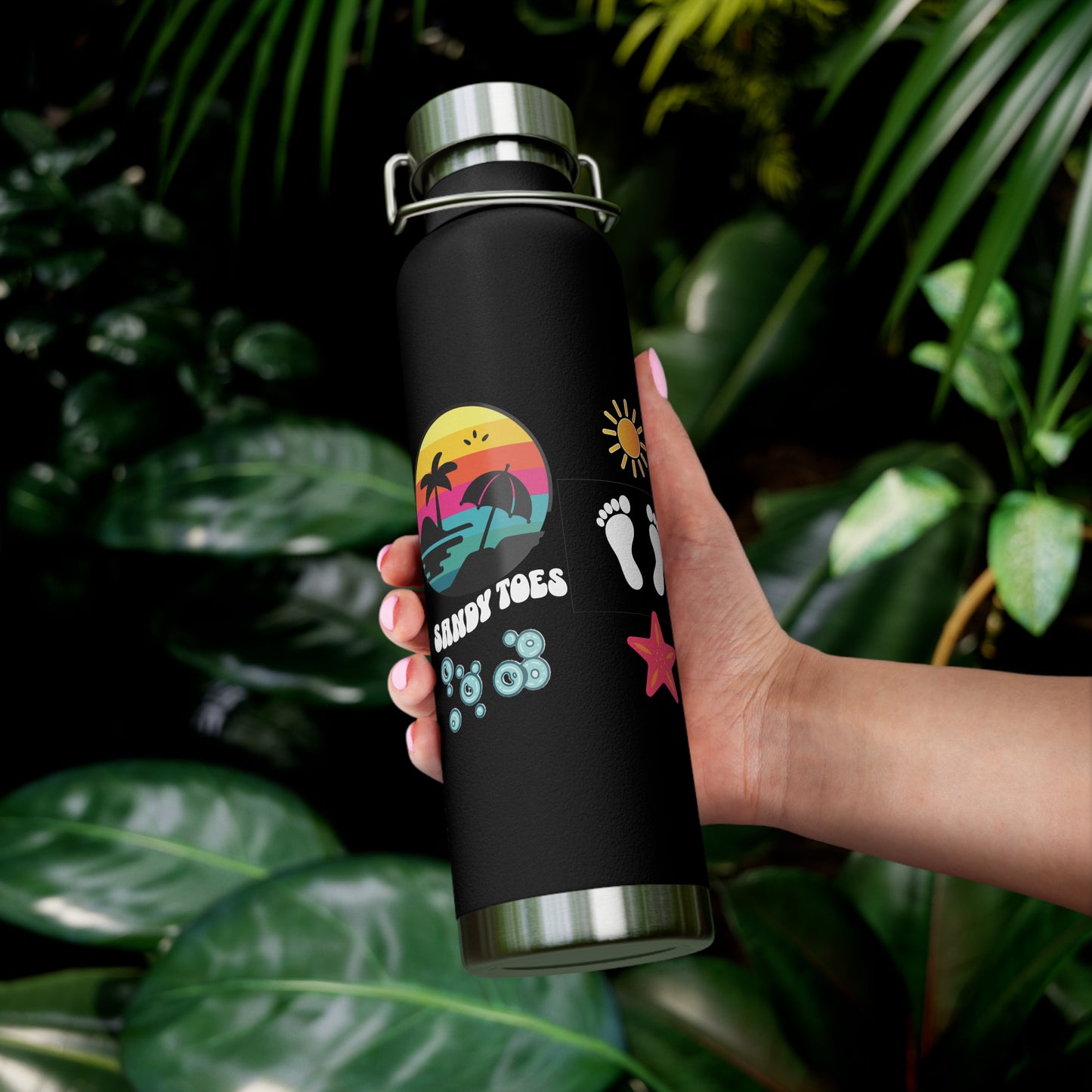 Sandy Toes | Insulated Water Bottle, 22oz (Copper Vacuum)
