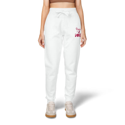The Cozy Edit2 | "Peace & Love" Fleece Lounge Joggers, PINK Palette (multiple colors)