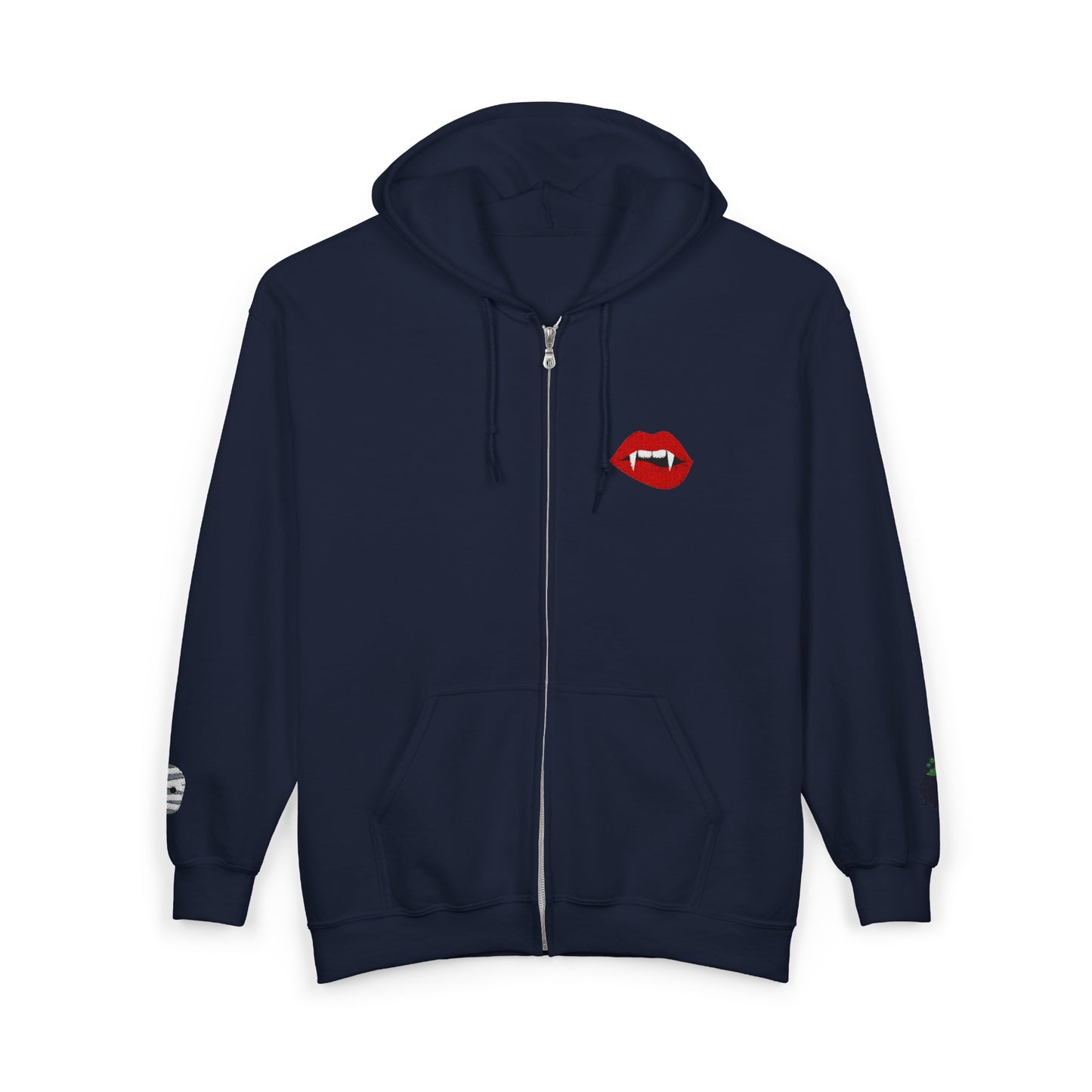 The Spooky Edit1 - Embroidered Vampire Kiss Hoodie