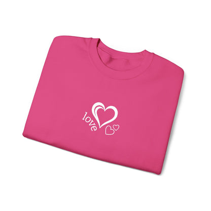Heartbreaker 0 | White Embroidered Love Crewneck Sweatshirt