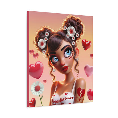 Heartbreaker 1 | Raspberry Matte Canvas Print