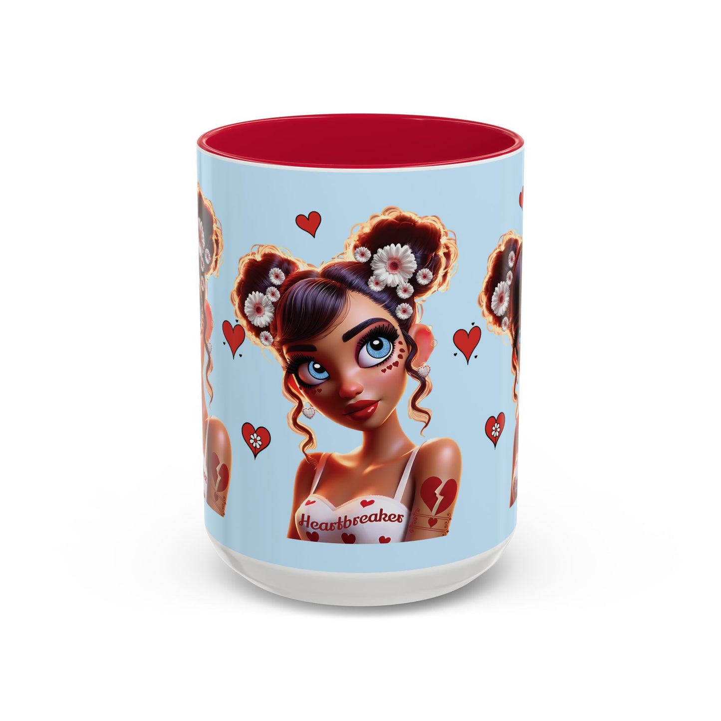 Heartbreaker 1 | Blueberry - Coffee Mug, two-tone, 15 oz (multiple handle colors)