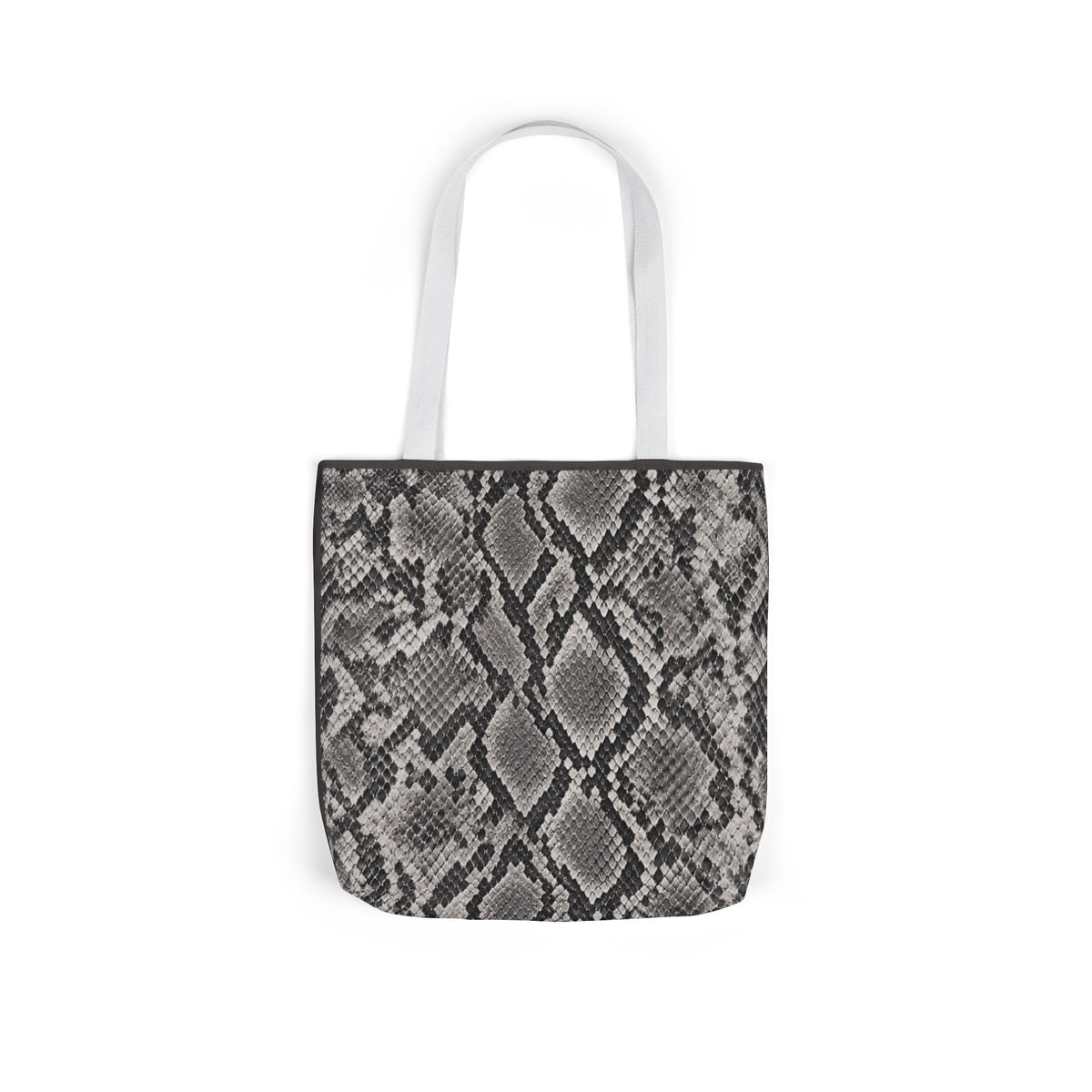 Snake | Grey Snakeskin Pattern Canvas Tote Bag