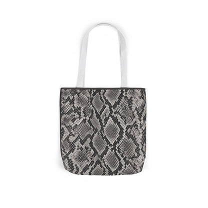 Snake | Grey Snakeskin Pattern Canvas Tote Bag