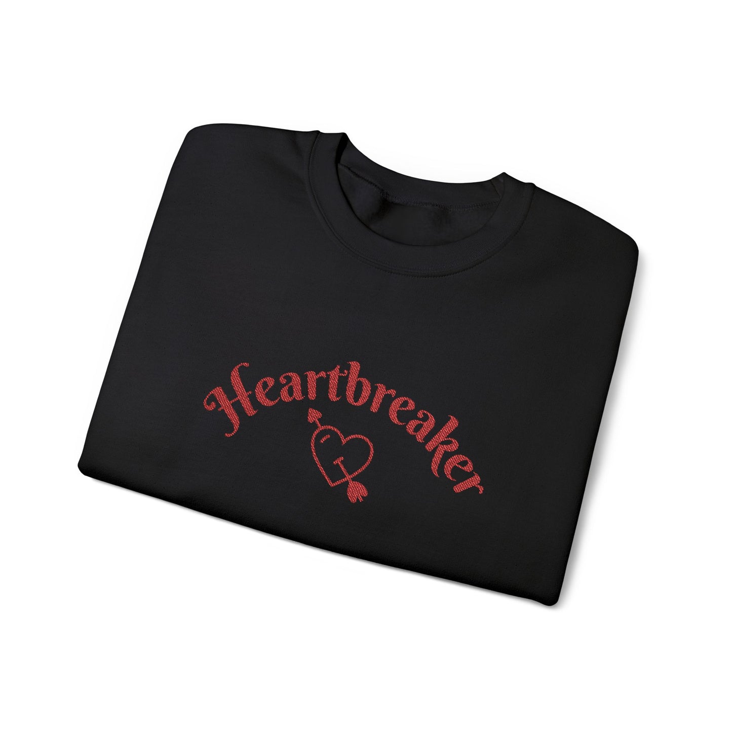 Heartbreaker 0 | Maroon Embroidered Heartbreaker Crewneck Sweatshirt