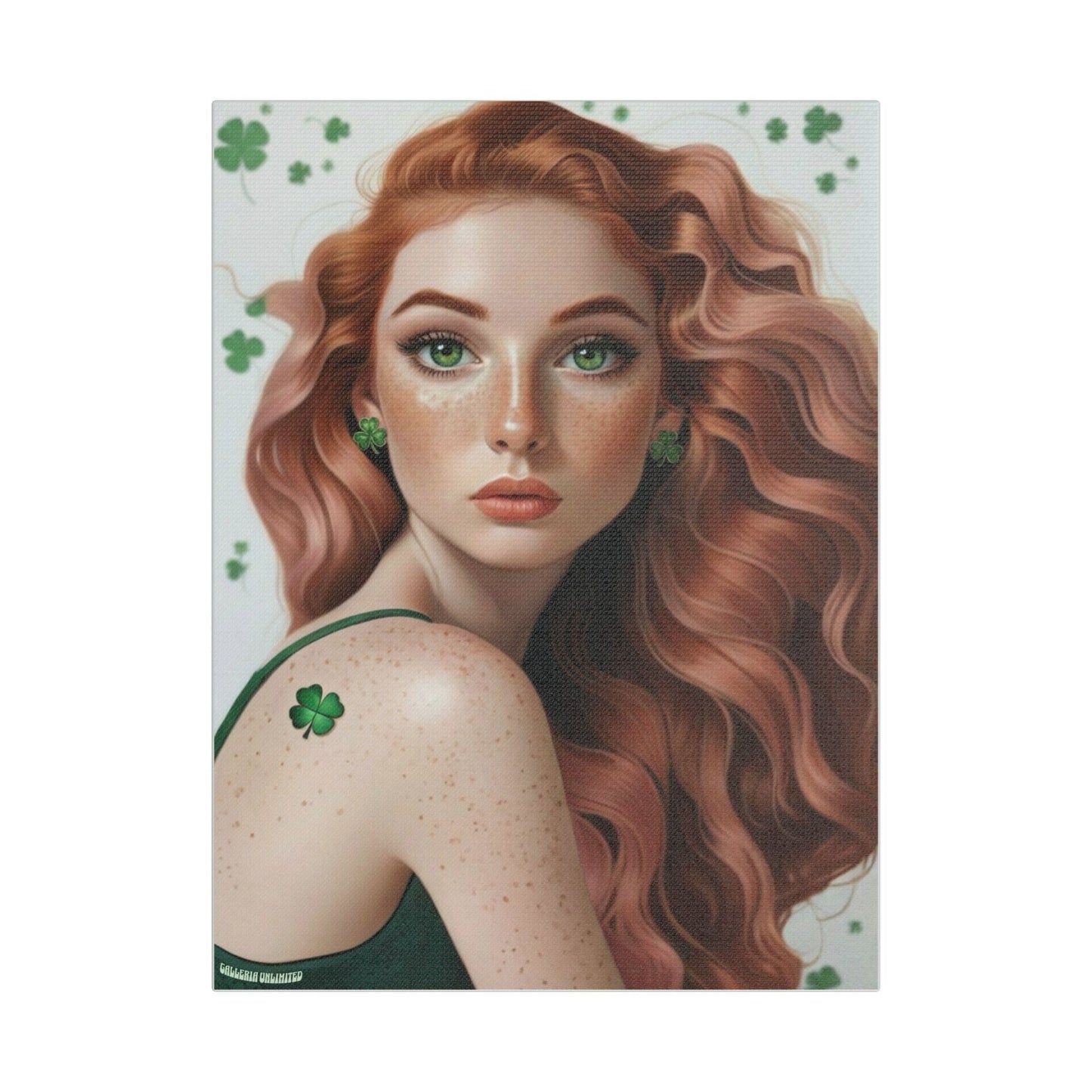 Clovers 3 | Shamrock Daydream, Stretched Satin Canvas Print