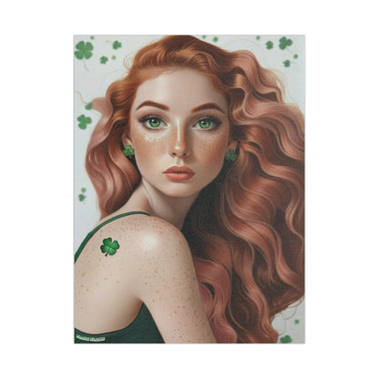 Clovers 3 | Shamrock Daydream, Stretched Satin Canvas Print