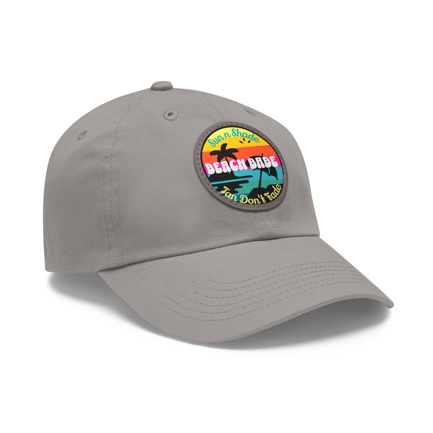Sandy Toes | Dad Cap - Beach Babe with Leather Patch, various colors