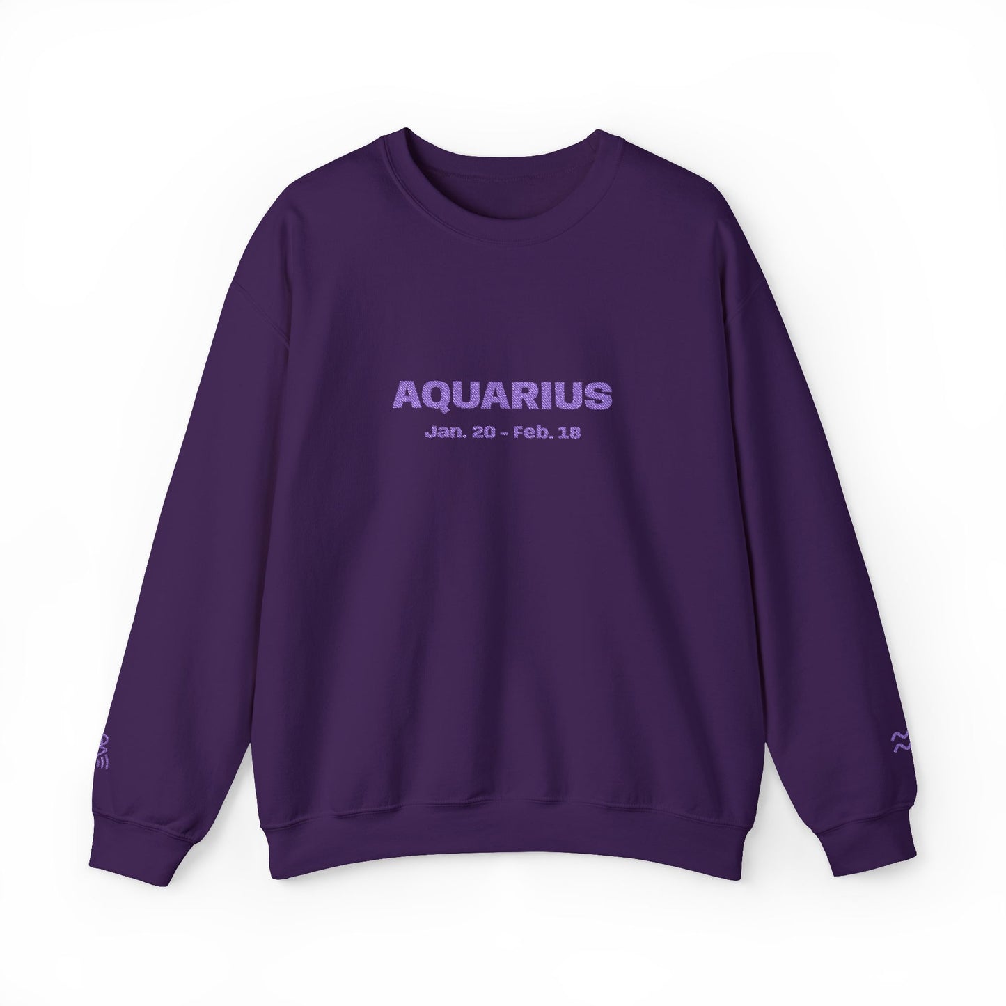 Aquarius | Embroidered Crewneck Sweatshirt (amethyst)