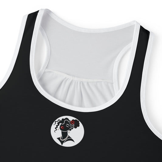 Pearls & Curls5 | Black- Ruby Kiss Ringer Tank (black or white trim)