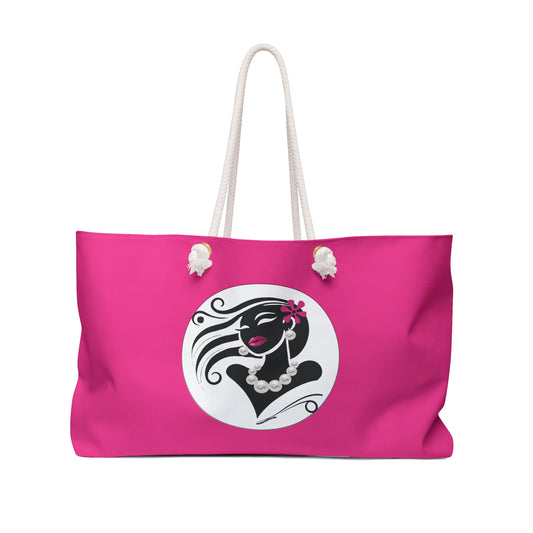 Pearls & Curls6 | Pink - Pink Pout Weekender Bag
