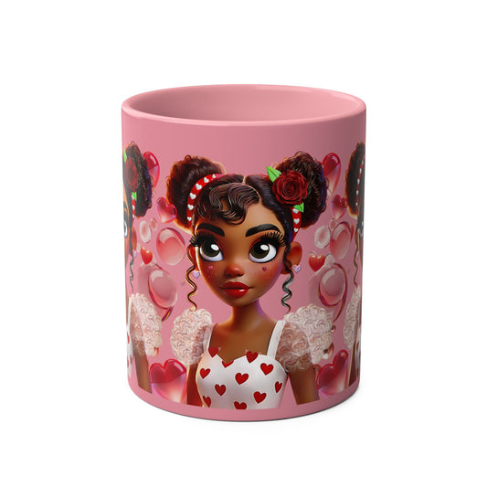 Heartbreaker Girl | Bubblegum - Coffee Mug, two-tone (multiple handle colors)