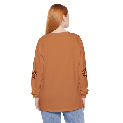 Giraffe | Giraffe Hide Circle Patch Long Sleeve Tee (Elbow Accents), multiple colors