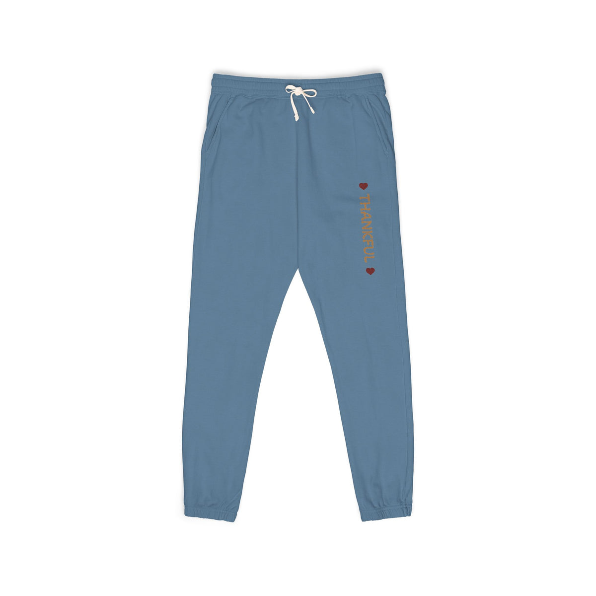 Harvest Haze 8 | 'THANKFUL' Vertical Gold Script Joggers