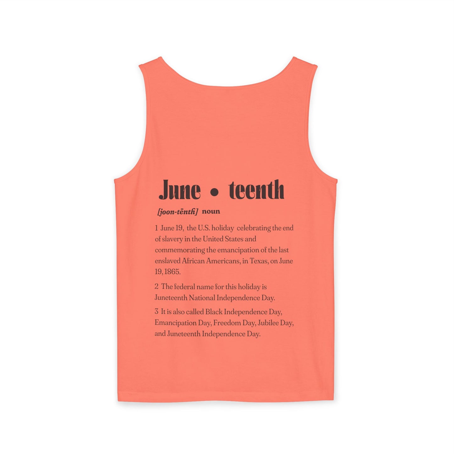 Juneteenth | Graphic Celebratory Tank Top (front and back design)