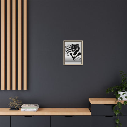 Pearls & Curls 6 | Black and White Framed Matte Canvas Wall Art (black or white frame)