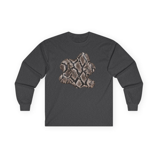 Snake | Grey Snakeskin Abstract Long Sleeve Tee (multiple shades)
