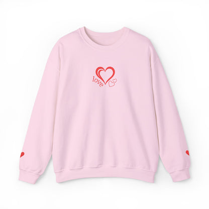 Heartbreaker 0 | Red Embroidered Love Crewneck Sweatshirt