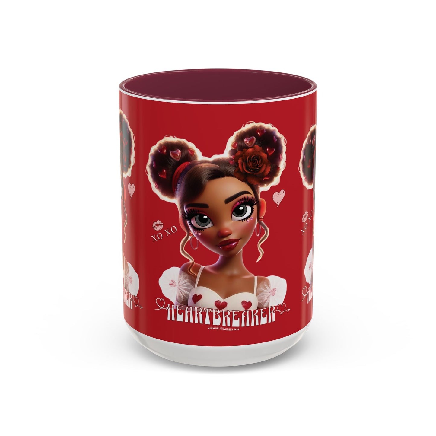 Heartbreaker 3| Cherry - Coffee Mug, two-tone, 15 oz (multiple handle colors)