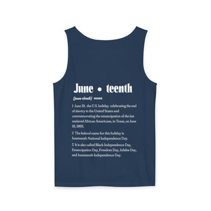 Juneteenth | Graphic Celebratory Tank Top (front and back design)