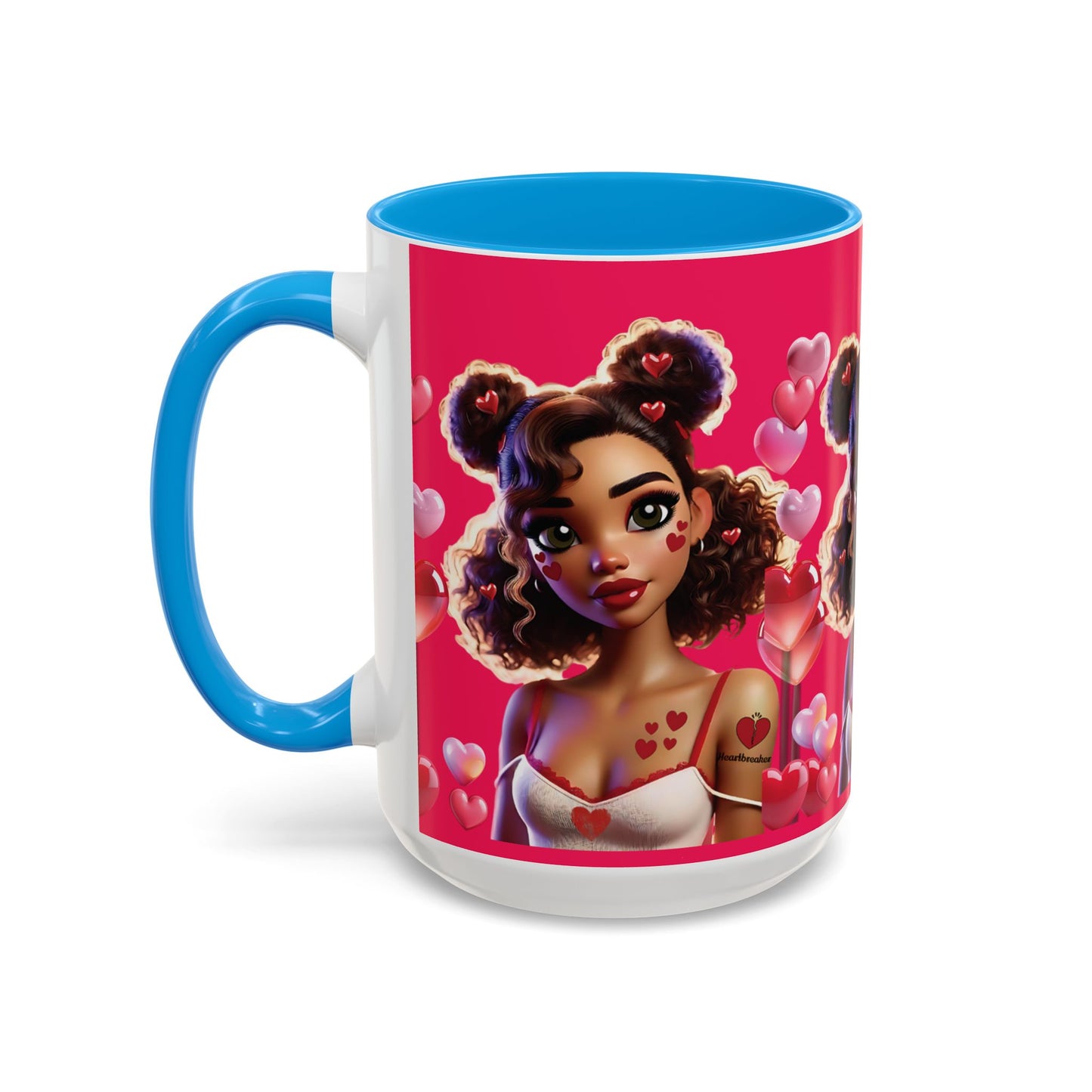 Heartbreaker 2 | Watermelon - Coffee Mug, two-tone, 15 oz (multiple handle colors)