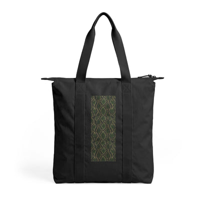 Snake | Olive Green Snakeskin Nomad Print Carry-All Tote