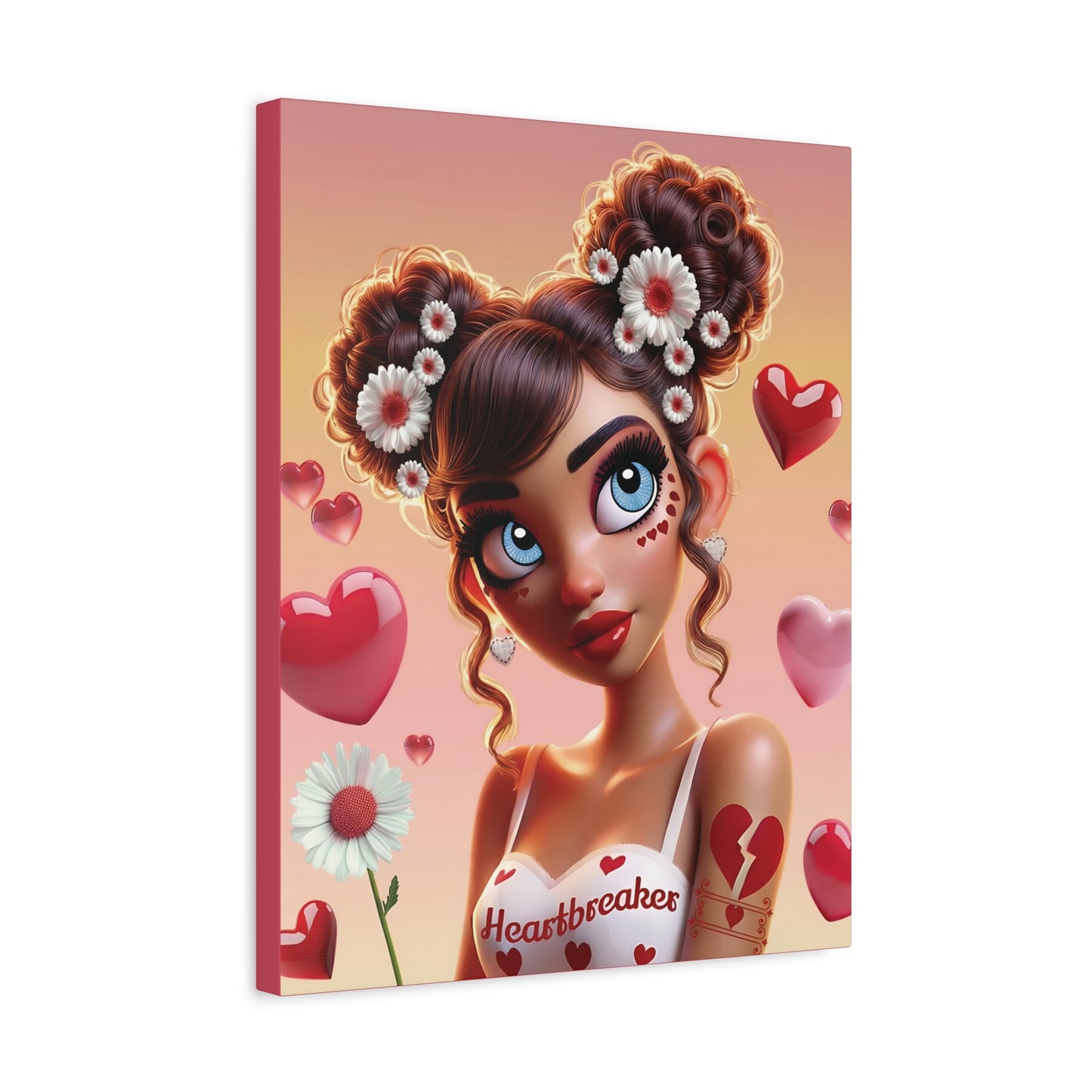 Heartbreaker 1 |Raspberry Matte Canvas Print