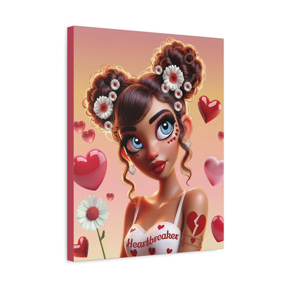 Heartbreaker 1 |Raspberry Matte Canvas Print