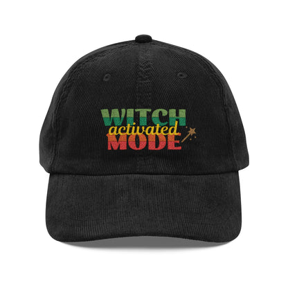 The Spooky Edit3 - Witch Mode Embroidered Corduroy Cap (multiple colors)