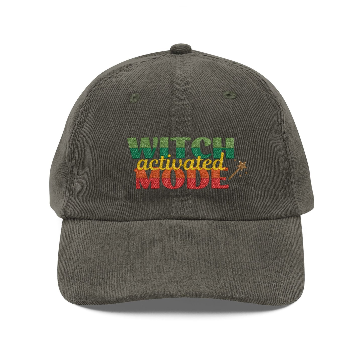 The Spooky Edit3 - Witch Mode Embroidered Corduroy Cap (multiple colors)