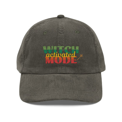 The Spooky Edit3 - Witch Mode Embroidered Corduroy Cap (multiple colors)