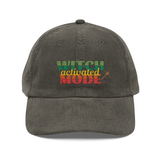 The Spooky Edit3 - Witch Mode Embroidered Corduroy Cap (multiple colors)