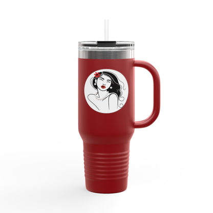 Pearls & Curls 3 | Insulated Travel Mug, 40oz (multiple colors) | Insulated Travel Mug (40oz)