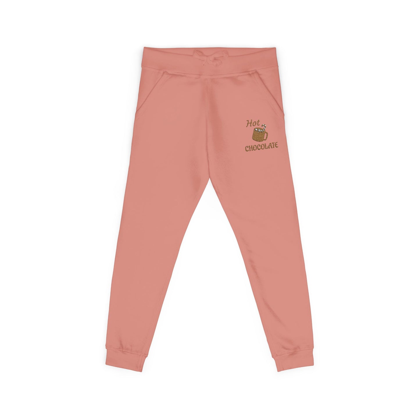 Harvest Haze | Hot Chocolate Gold Embroidered Sweatpants